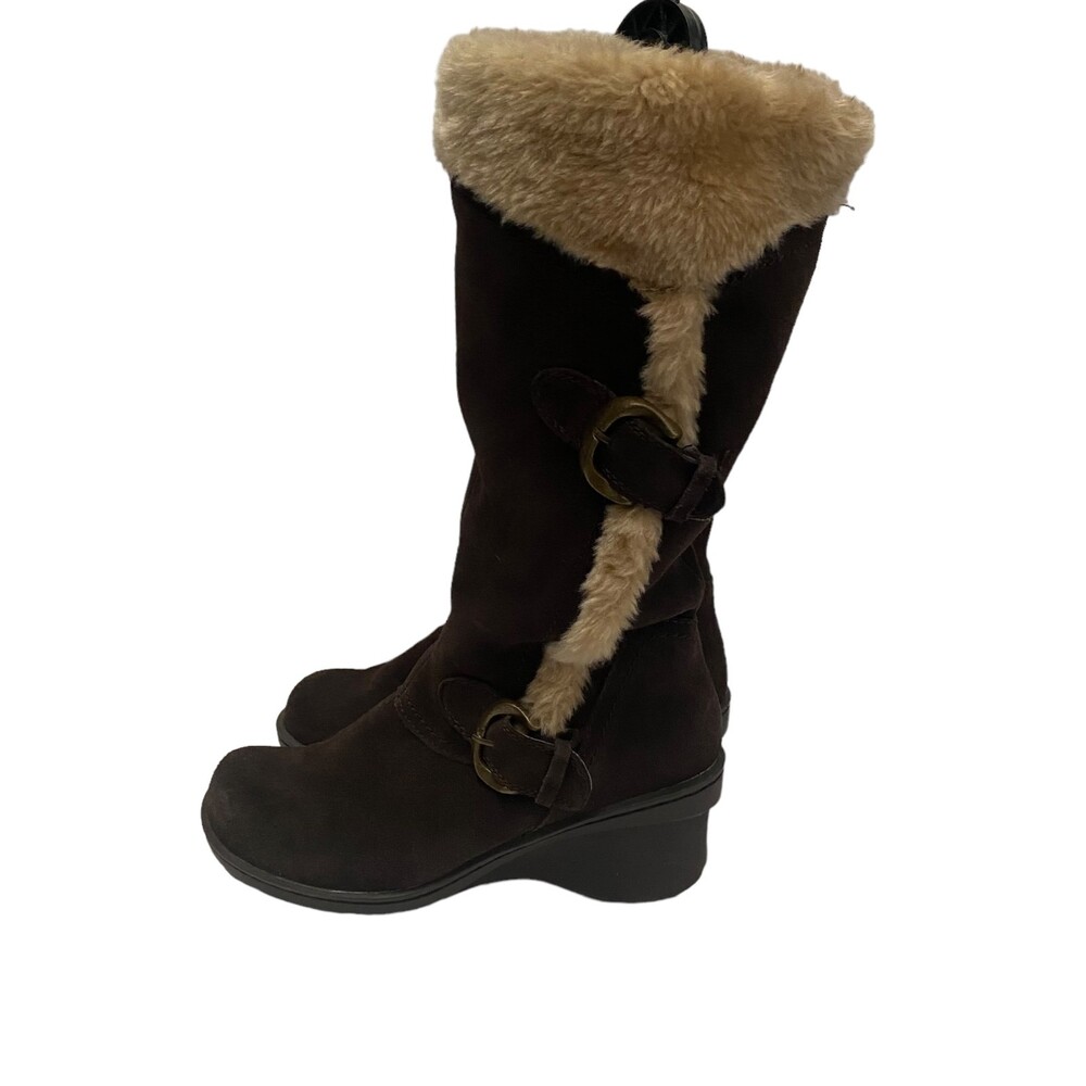 ST JOHN'S BAY Brown Leather Upper Winter Boots Size 7 - Picture 8 of 12